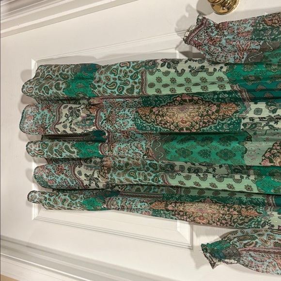 Zara Multicolor Patterned Long Sleeve Dress - Picture 4 of 4